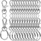 60-Piece Keychain Making Kit – Swivel Snap Hooks, Metal Split Rings, Key Rings & Clips for Keys, Jewelry, Crafts, and DIY Projects, Silver